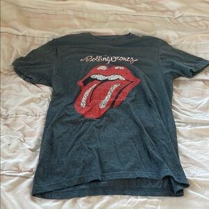 The Rolling Stones Charcoal Tee with Red Graphic